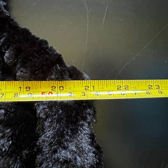 Alfred Dunner Vest 18W Black Ribbed Mock Neck Faux Fur Trim Classic Chic - Picture 5 of 5